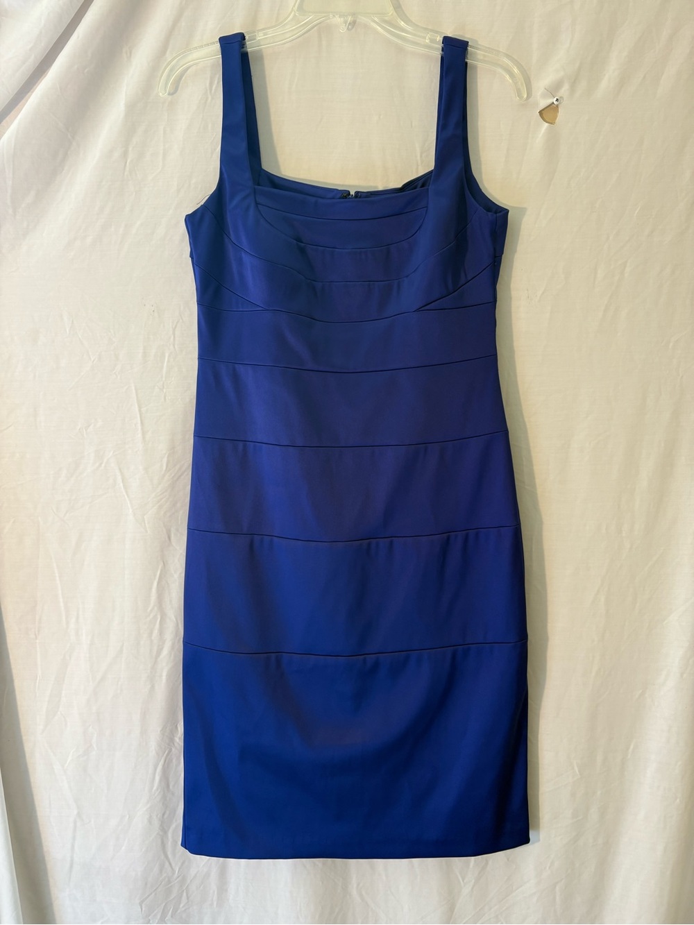 Signature by Sangria Cobalt Blue Sleeveless Sheath Midi Dress